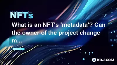 What is an NFT's 'metadata'? Can the owner of the project change my NFT's image?