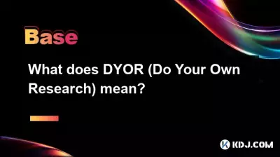 Que signifie DYOR (Faites vos propres recherches) ?