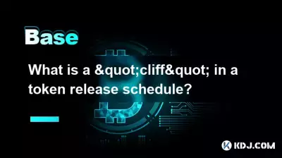 Qu'est-ce qu'une « falaise » dans un calendrier de publication de jetons ?