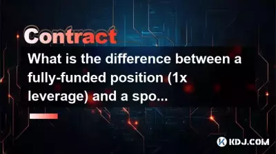 Quelle est la différence entre une position entièrement financée (effet de levier 1x) et une position spot ?