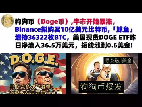 狗狗币（Doge币）,牛市开始暴涨，Binance拟购买10亿美元比特币,「鲸鱼」增持36322枚BTC，美国现货DOGE ETF昨日净流入36.5万美元#DOGE币#马斯克狗狗币#DOGE行情分析