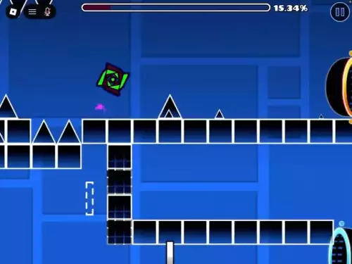 Geometrie￼ Dash-Level „Coin Racing“.