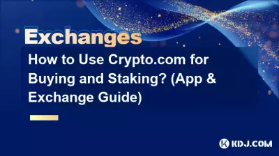 How to Use Crypto.com for Buying and Staking? (App & Exchange Guide)