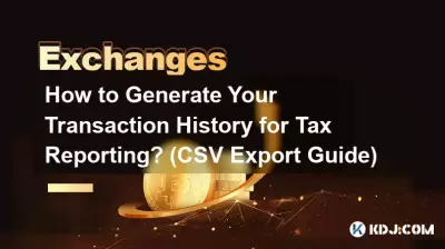 How to Generate Your Transaction History for Tax Reporting? (CSV Export Guide)
