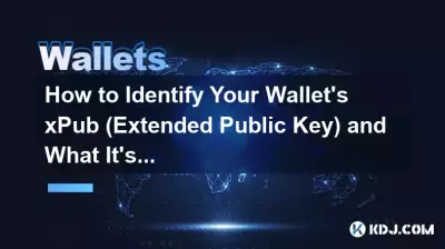 Comment identifier le xPub (clé publique étendue) de votre portefeuille et à quoi sert-il ?