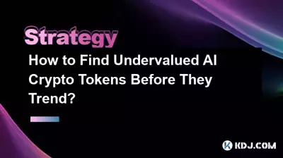 Comment trouver des jetons cryptographiques IA sous-évalués avant leur tendance ?