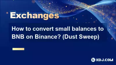 如何在幣安上將小額餘額轉換為BNB？ （掃塵）