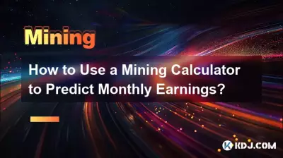 Wie nutzt man einen Mining-Rechner, um monatliche Einnahmen vorherzusagen?