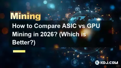 Wie kann man ASIC- und GPU-Mining im Jahr 2026 vergleichen? (Was ist besser?)