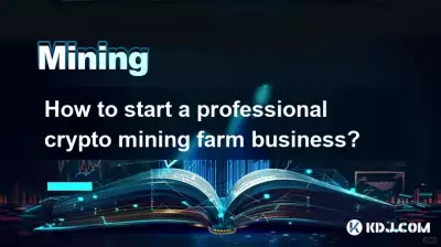 How to start a professional crypto mining farm business?