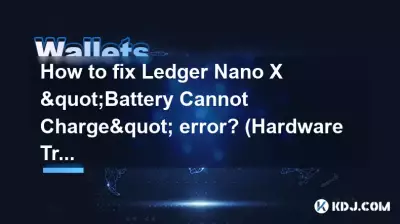 Ledger Nano X "배터리를 충전할 수 없음" 오류를 수정하는 방법은 무엇입니까? (하드웨어 문제 해결) Ledger Nano X "배터리를 충전할 수 없음" 오류를 수정하는 방법은 무엇입니까? (하드웨어 문제 해결)