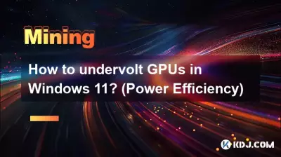 Windows 11에서 GPU를 언더볼팅하는 방법은 무엇입니까? (전력 효율성)