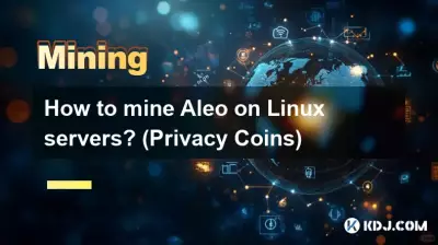 Linux 서버에서 Aleo를 채굴하는 방법은 무엇입니까? (프라이버시 코인)