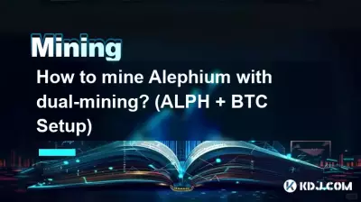 Comment exploiter Alephium avec le dual-mining ? (Configuration ALPH + BTC)