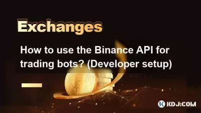 How to use the Binance API for trading bots? (Developer setup)