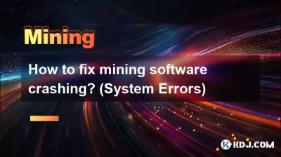 Comment réparer le crash d’un logiciel de minage ? (Erreurs système)