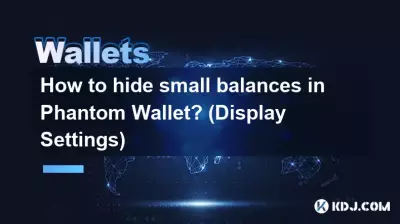 Phantom Wallet で少額の残高を非表示にする方法は? （表示設定）