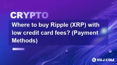 낮은 신용카드 수수료로 리플(XRP)을 어디서 구입할 수 있나요? (지불 방법)