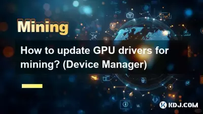 Wie aktualisiere ich GPU-Treiber für das Mining? (Gerätemanager)