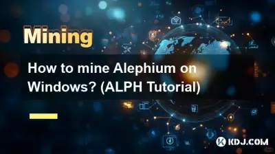 Wie kann man Alephium unter Windows abbauen? (ALPH-Tutorial)