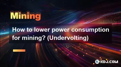 Wie kann der Stromverbrauch beim Mining gesenkt werden? (Undervolting)