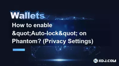 Phantom で「自動ロック」を有効にするにはどうすればよいですか? （プライバシー設定）