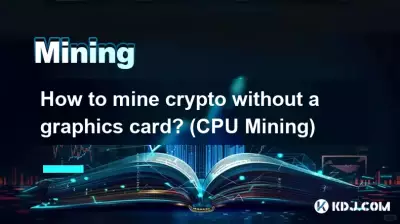 Wie kann man Krypto ohne Grafikkarte schürfen? (CPU-Mining)