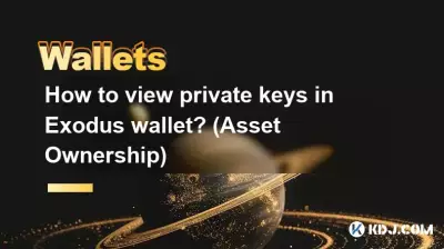 Comment afficher les clés privées dans le portefeuille Exodus ? (Propriété d'actifs)