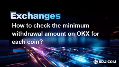 How to check the minimum withdrawal amount on OKX for each coin?