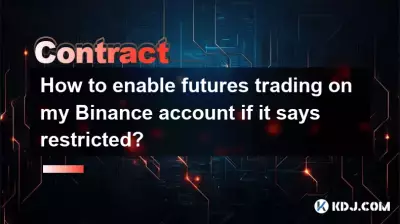 Comment activer le trading à terme sur mon compte Binance s'il est indiqué restreint ?