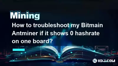 Comment dépanner mon Bitmain Antminer s'il affiche 0 hashrate sur une carte ?