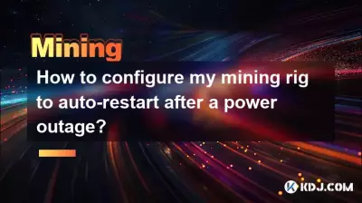 Wie konfiguriere ich mein Mining-Rig so, dass es nach einem Stromausfall automatisch neu startet?