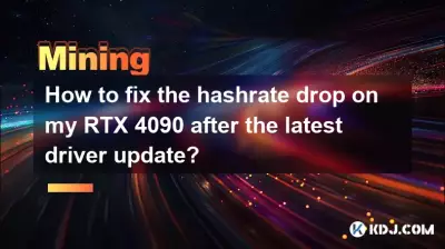 How to fix the hashrate drop on my RTX 4090 after the latest driver update? How to fix the hashrate drop on my RTX 4090 after the latest driver update?