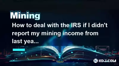 如果我没有报告去年的挖矿收入,如何向 IRS 处理? 如果我没有报告去年的挖矿收入,如何向 IRS 处理?