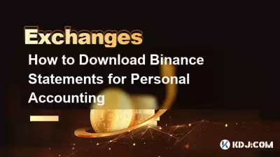 Comment télécharger des relevés Binance pour la comptabilité personnelle Comment télécharger des relevés Binance pour la comptabilité personnelle