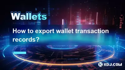 Comment exporter les enregistrements de transactions de portefeuille ?