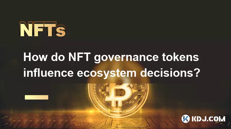 How do NFT governance tokens influence ecosystem decisions?