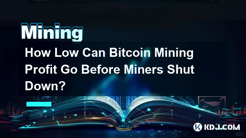 How Low Can Bitcoin Mining Profit Go Before Miners Shut Down?
