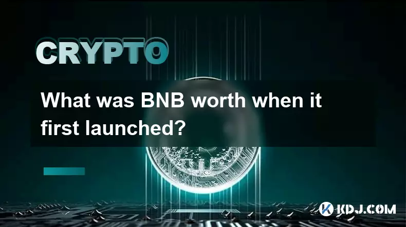 最初にローンチされたとき、BNB の価値はいくらでしたか?