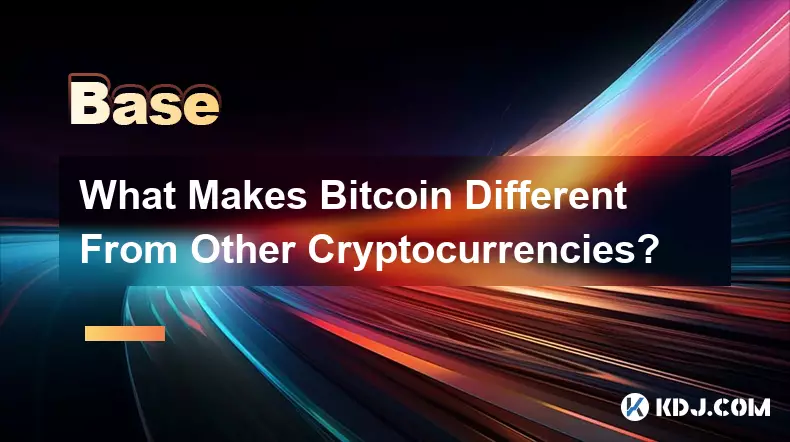What Makes Bitcoin Different From Other Cryptocurrencies?