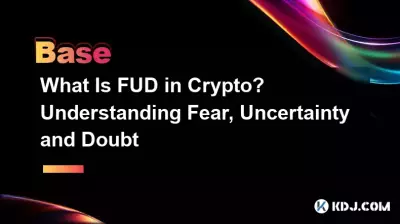 암호화폐의 FUD란 무엇인가요? 두려움, 불확실성 및 의심의 이해 암호화폐의 FUD란 무엇인가요? 두려움, 불확실성 및 의심의 이해