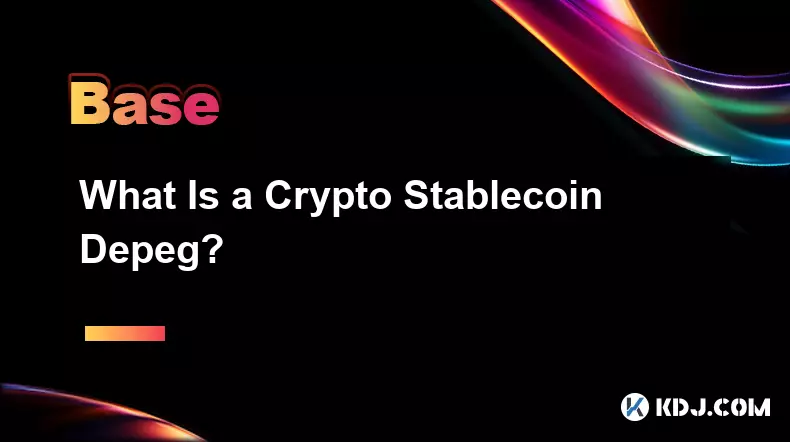 암호화폐 Stablecoin Depeg란 무엇입니까?