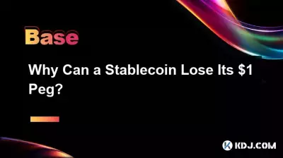 Why Can a Stablecoin Lose Its $1 Peg? Why Can a Stablecoin Lose Its $1 Peg?