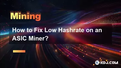 How to Fix Low Hashrate on an ASIC Miner? How to Fix Low Hashrate on an ASIC Miner?