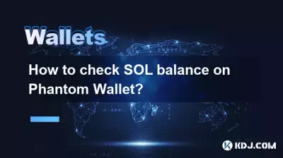 Phantom Wallet에서 SOL 잔액을 확인하는 방법은 무엇입니까? Phantom Wallet에서 SOL 잔액을 확인하는 방법은 무엇입니까?