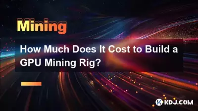 How Much Does It Cost to Build a GPU Mining Rig? How Much Does It Cost to Build a GPU Mining Rig?
