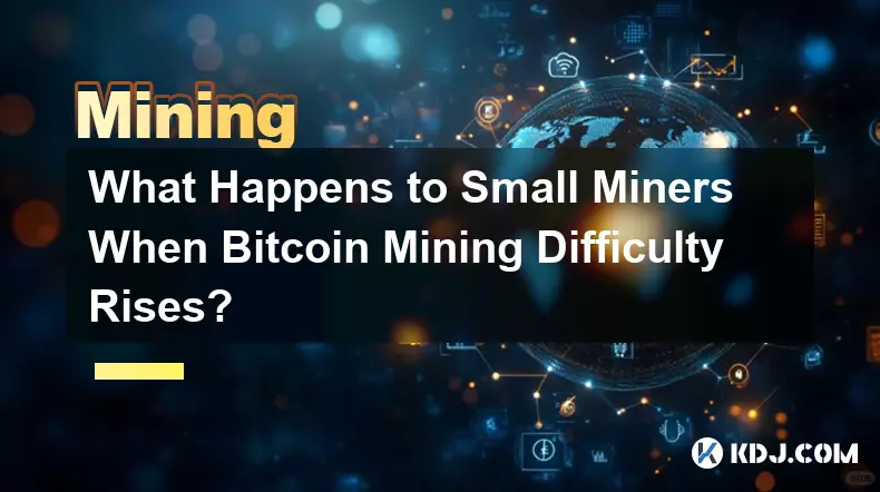 Bitcoin 채굴 난이도가 높아지면 소규모 채굴자들은 어떻게 되나요?