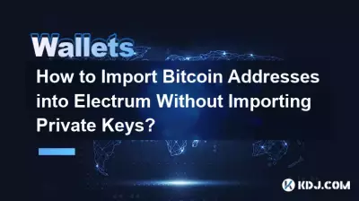 秘密キーをインポートせずに Bitcoin アドレスを Electrum にインポートするにはどうすればよいですか? 秘密キーをインポートせずに Bitcoin アドレスを Electrum にインポートするにはどうすればよいですか?