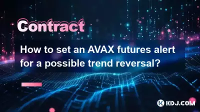 How to set an AVAX futures alert for a possible trend reversal?