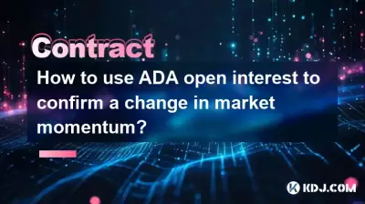 How to use ADA open interest to confirm a change in market momentum? How to use ADA open interest to confirm a change in market momentum?